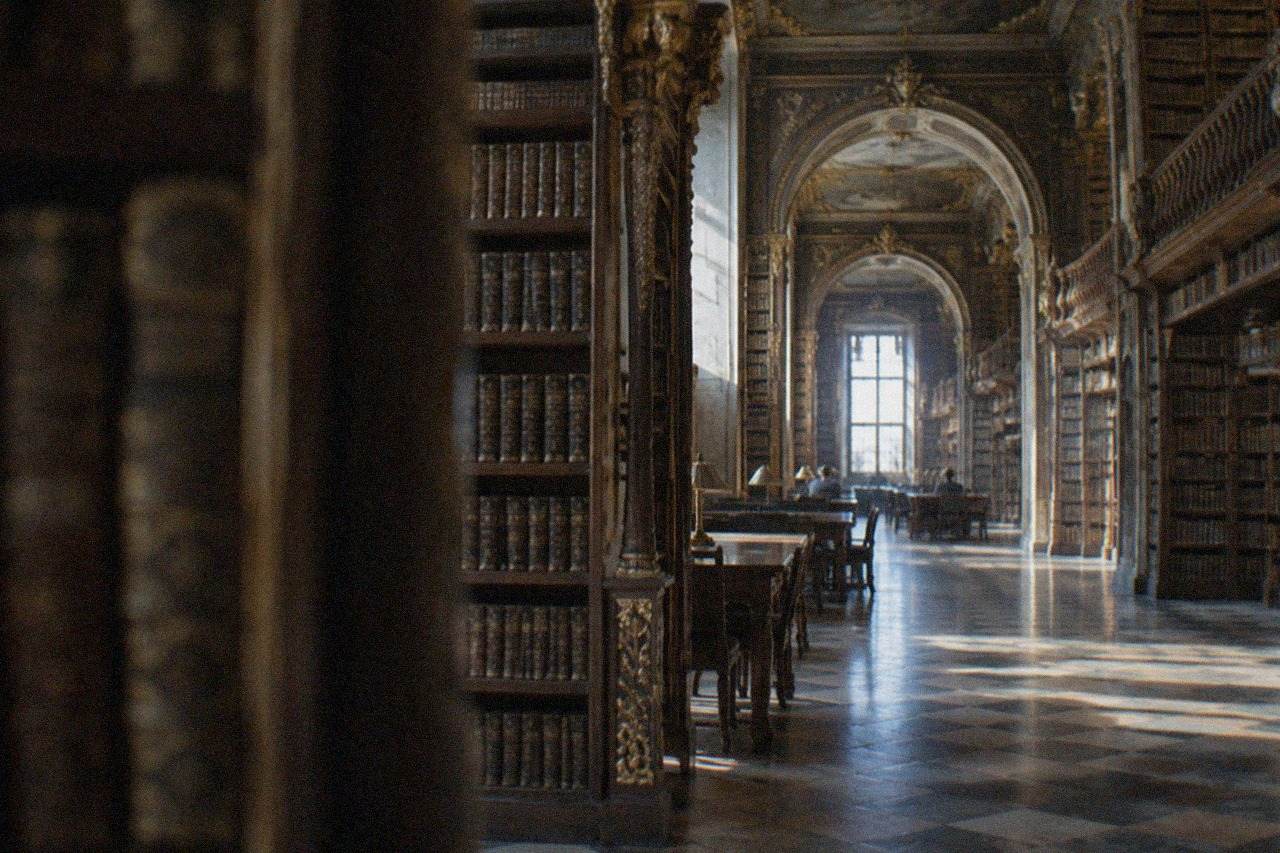 The Joanina Library reading room in Coimbra with its gilded baroque bookshelves